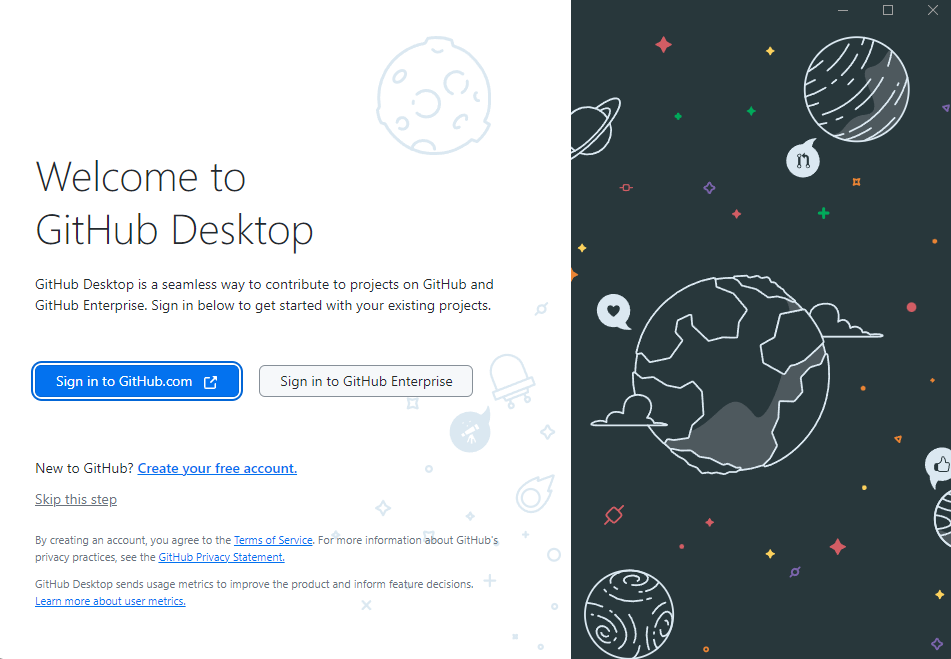 GitHub login screen