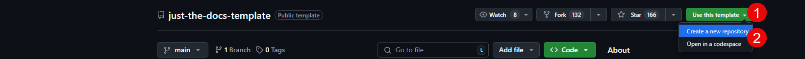 Creating a new Just-the-Docs repository
