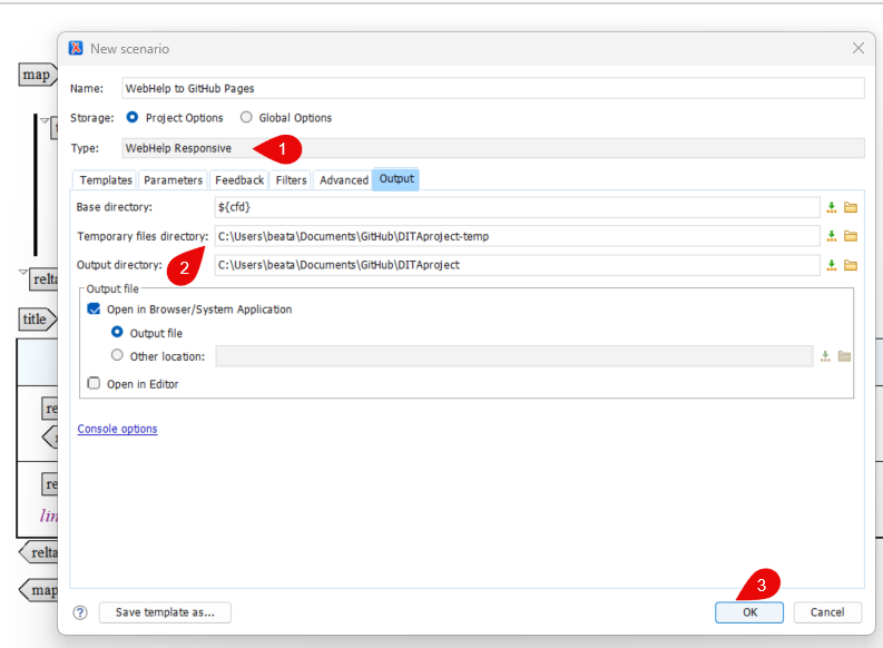 Transformation Scenario Settings